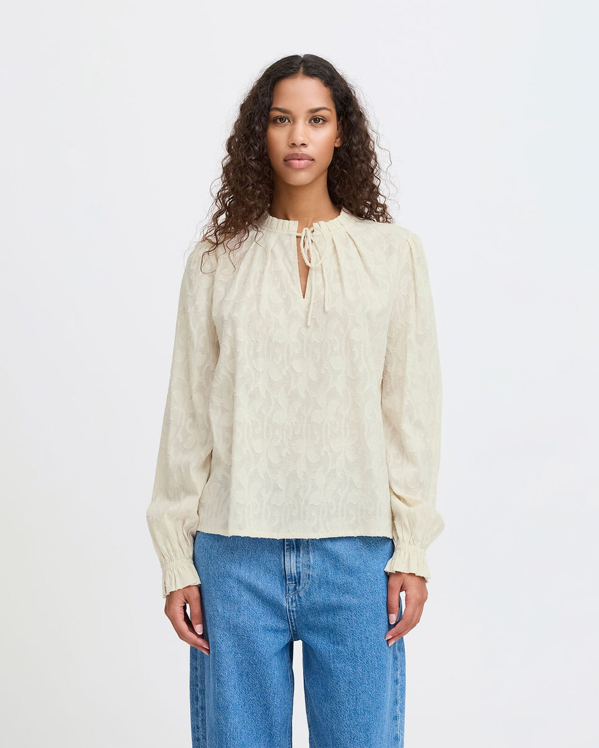ICHI Bluse Eona LS - Birch