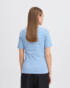 ICHI T-skjorte Mira SS2 - Zen Blue/ Turkish Sea