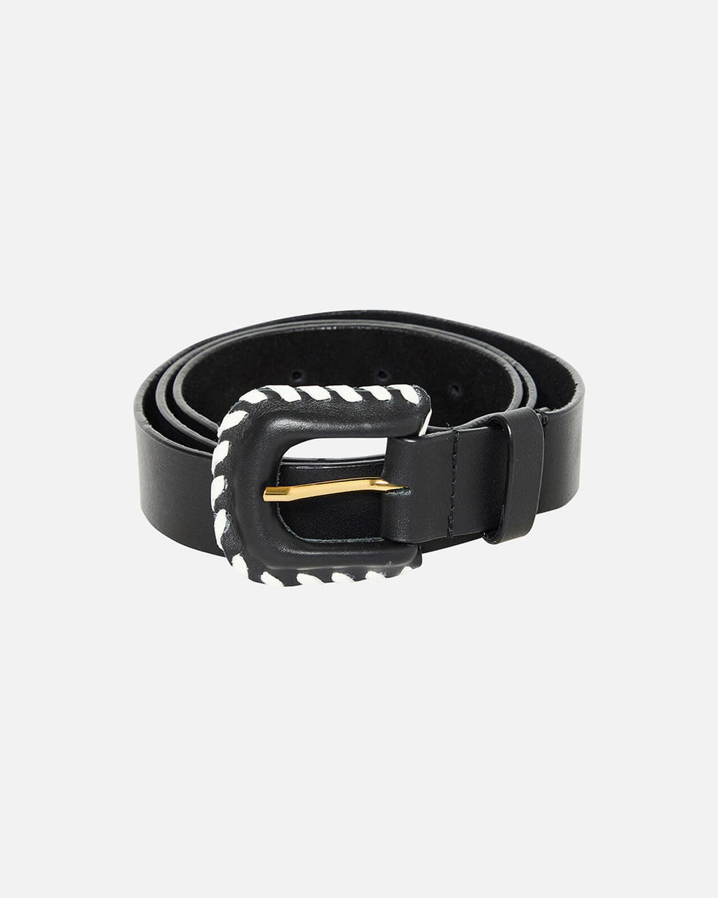ICHI Skinnbelte Nelia Leather Belt - Black