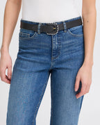 ICHI Skinnbelte Nelia Leather Belt - Black