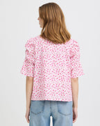 ICHI Topp Qwin SH3 - Light Pink/ Azaela Flower
