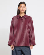 ICHI Skjorte Lulao SH - Lulao Stripe