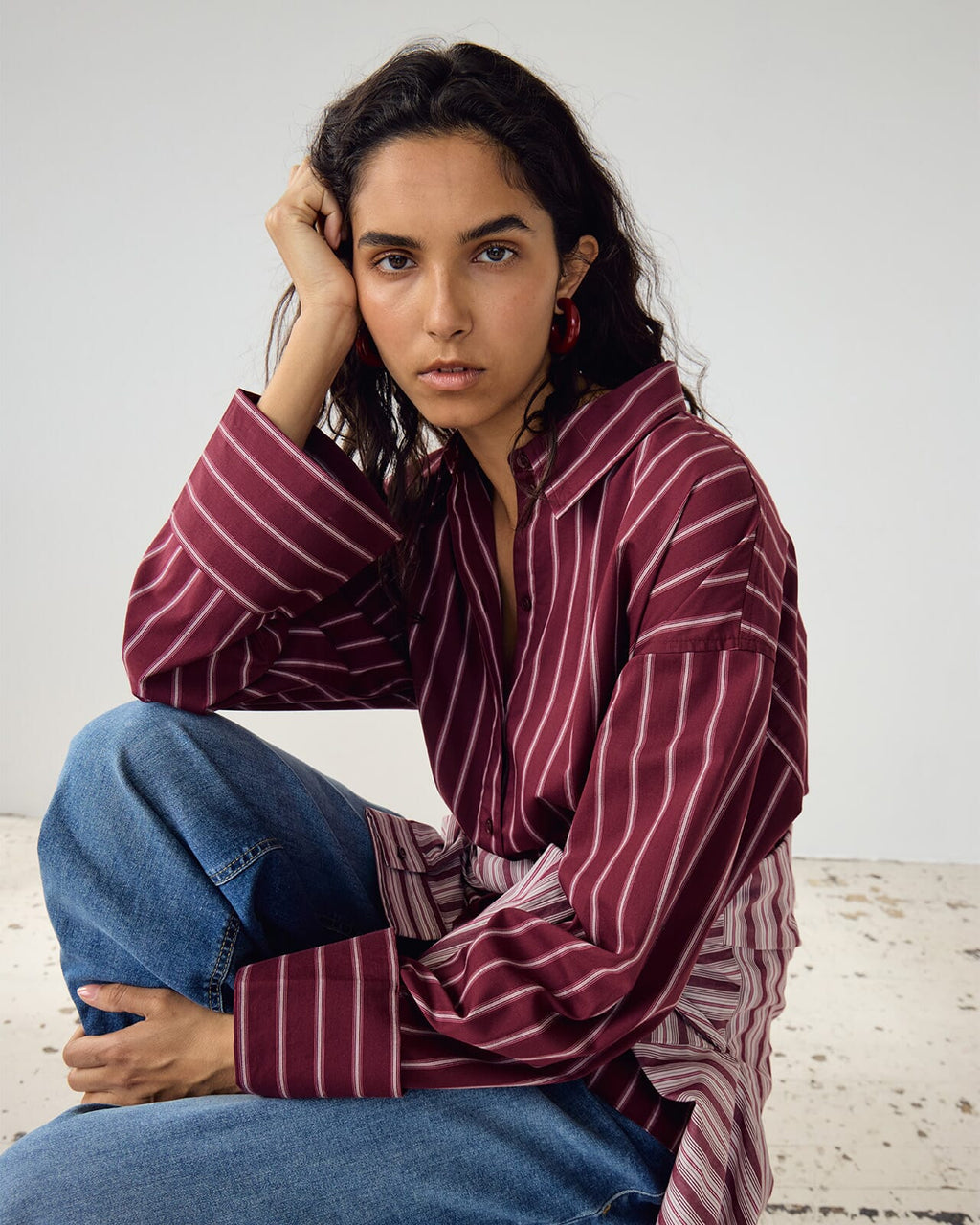 ICHI Skjorte Lulao SH - Lulao Stripe