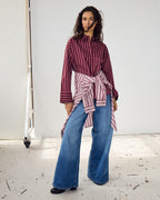 ICHI Skjorte Lulao SH - Lulao Stripe