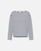 ICHI Topp Mira Boatneck LS2 - Total Eclipse/ Cloud Dancer
