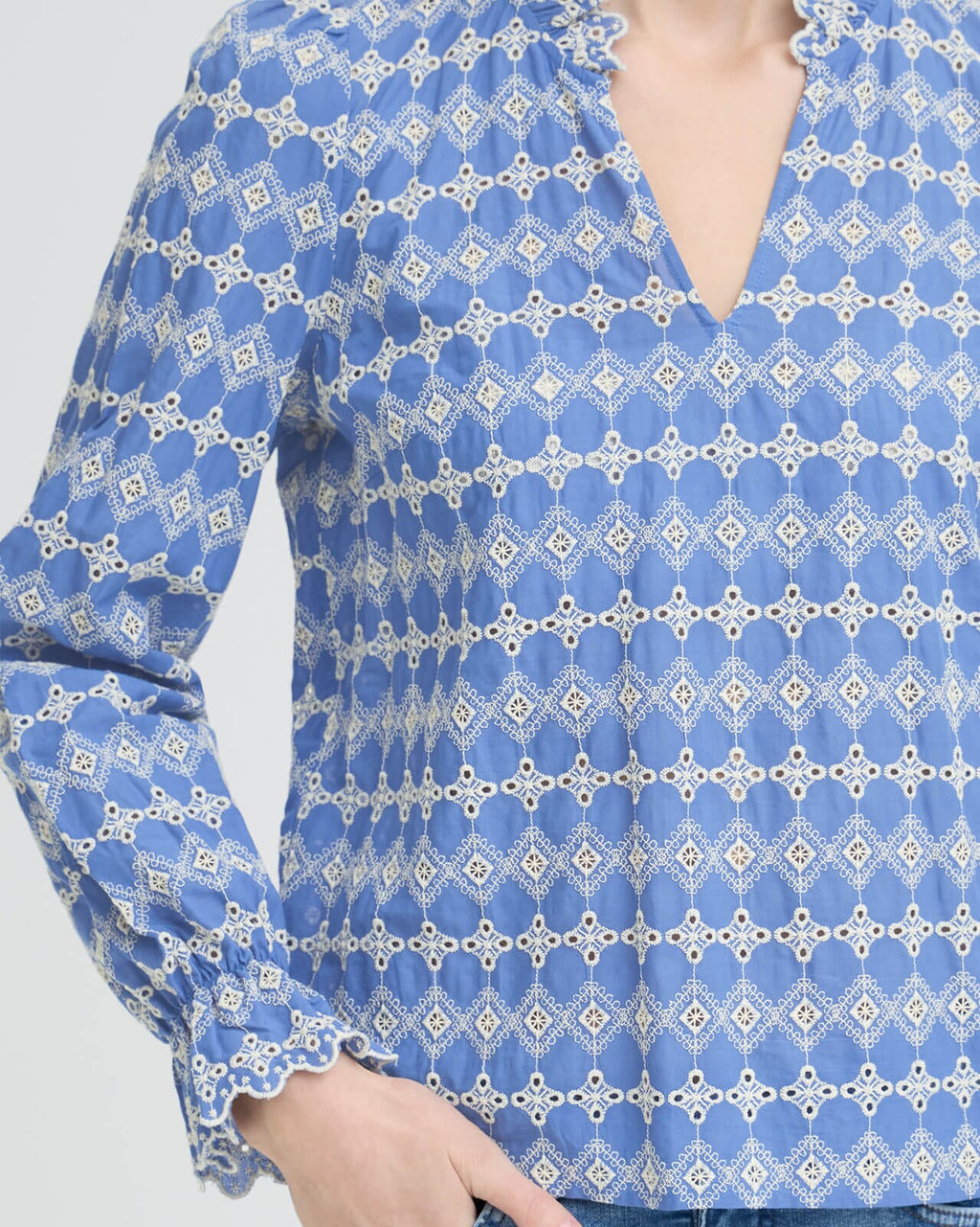 ICHI Bluse Fulia LS - Bel Air Blue