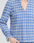 ICHI Bluse Fulia LS - Bel Air Blue