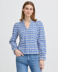 ICHI Bluse Fulia LS - Bel Air Blue