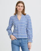 ICHI Bluse Fulia LS - Bel Air Blue