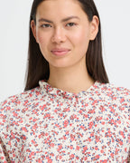 ICHI Bluse Qwina - Teaberry Small Flower