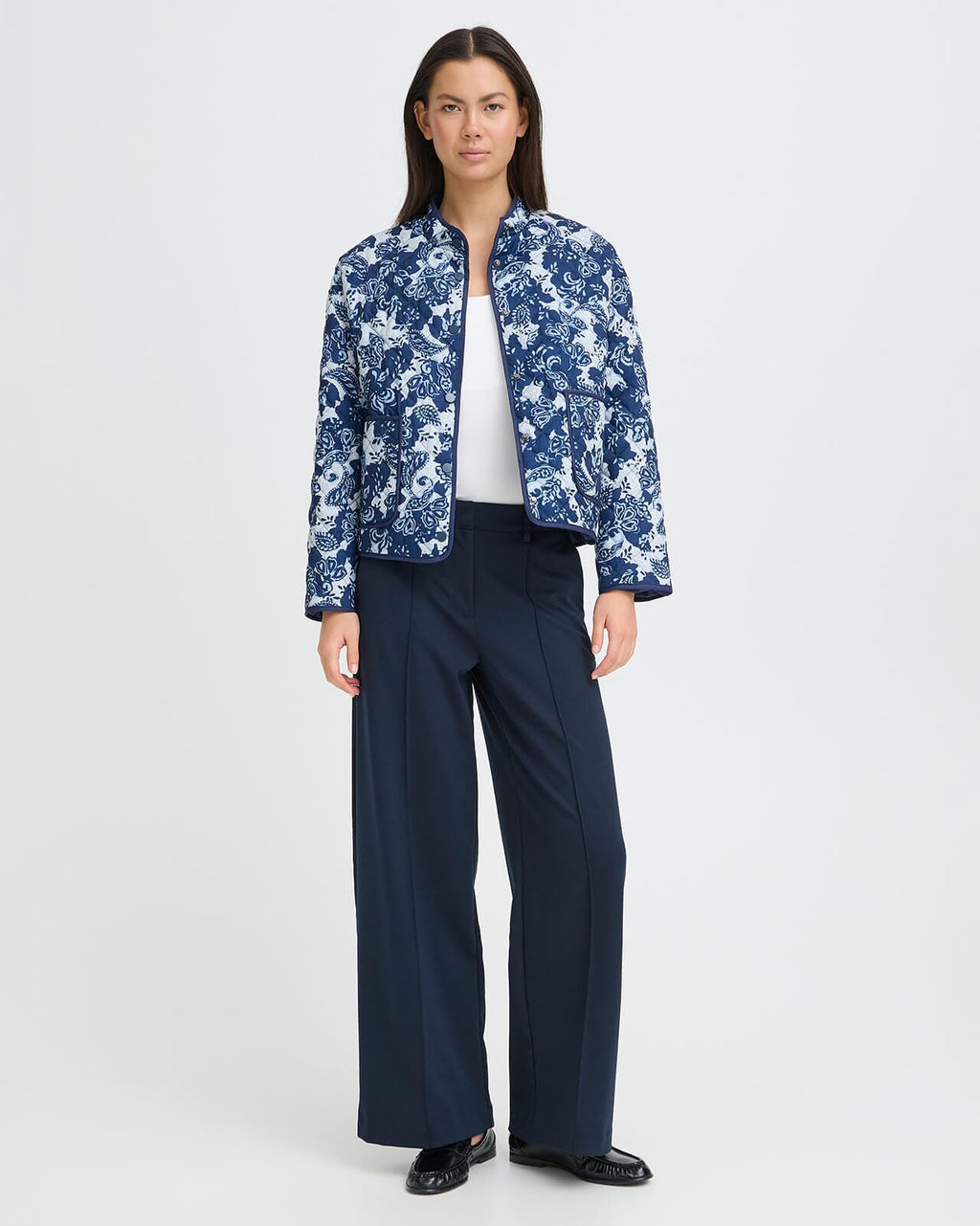 ICHI Jakke Livanta - Blueprint Paisley