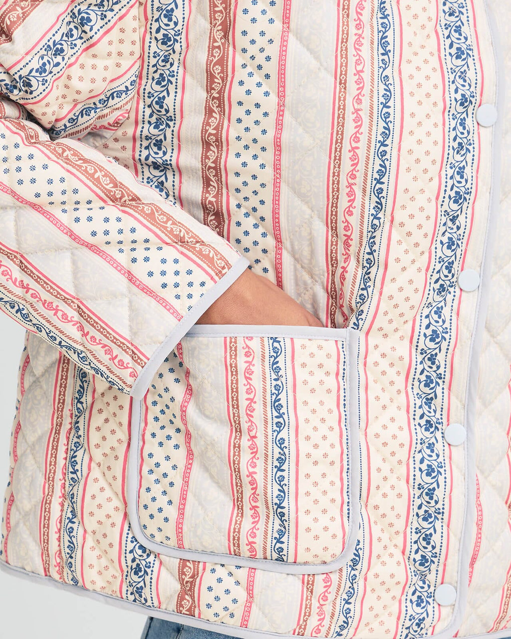 ICHI Jakke Livanta - Teaberry Stripe