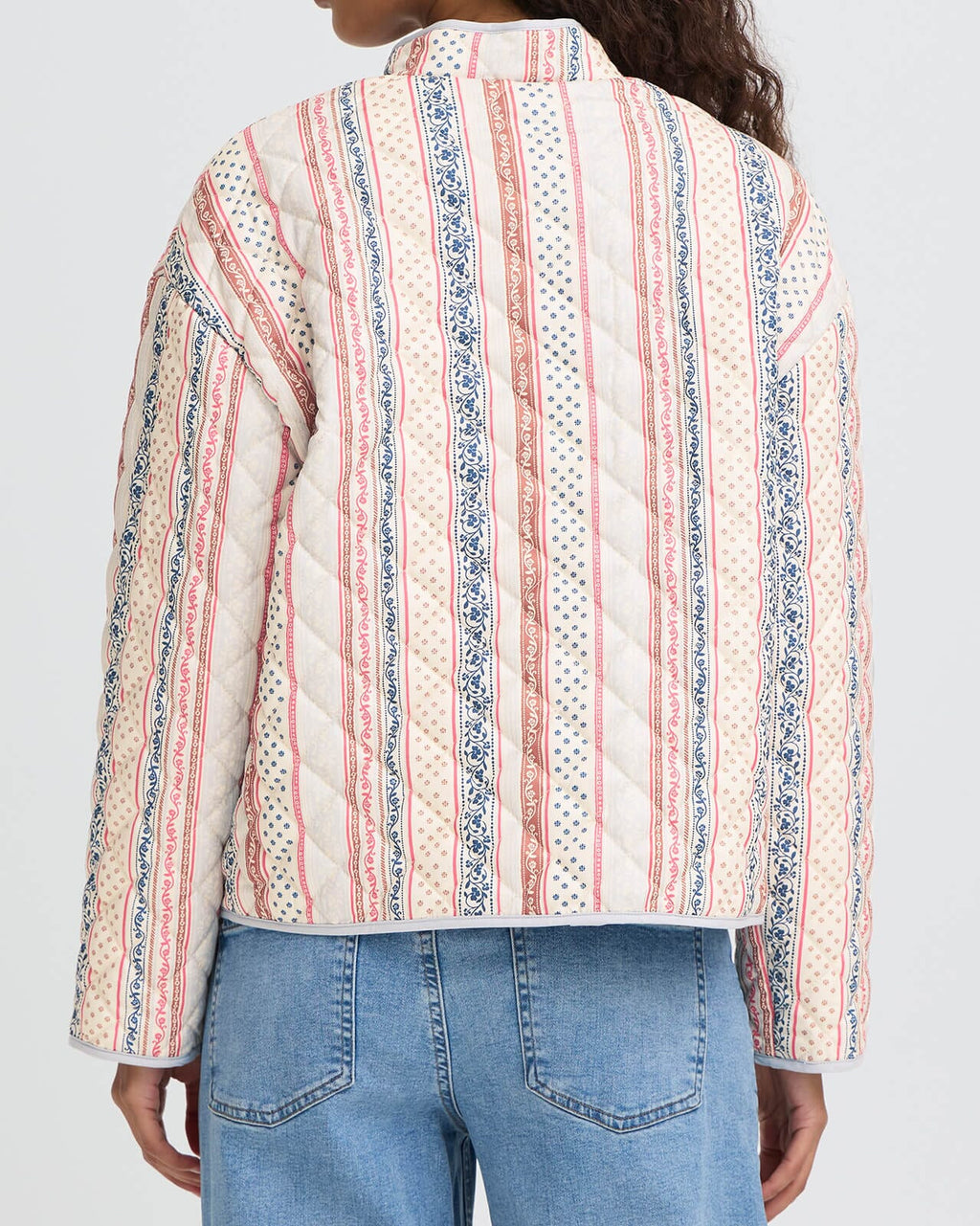 ICHI Jakke Livanta - Teaberry Stripe