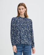 ICHI Bluse Vera LS19 - Total Eclipse Flower