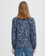 ICHI Bluse Vera LS19 - Total Eclipse Flower