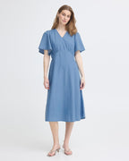 ICHI Midikjole Barcy Zabby - Light Blue