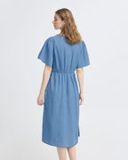 ICHI Midikjole Barcy Zabby - Light Blue