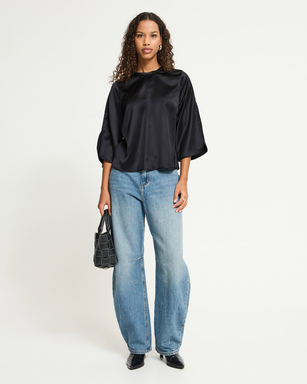 ICHI Topp Ruth Sateng MS - Black