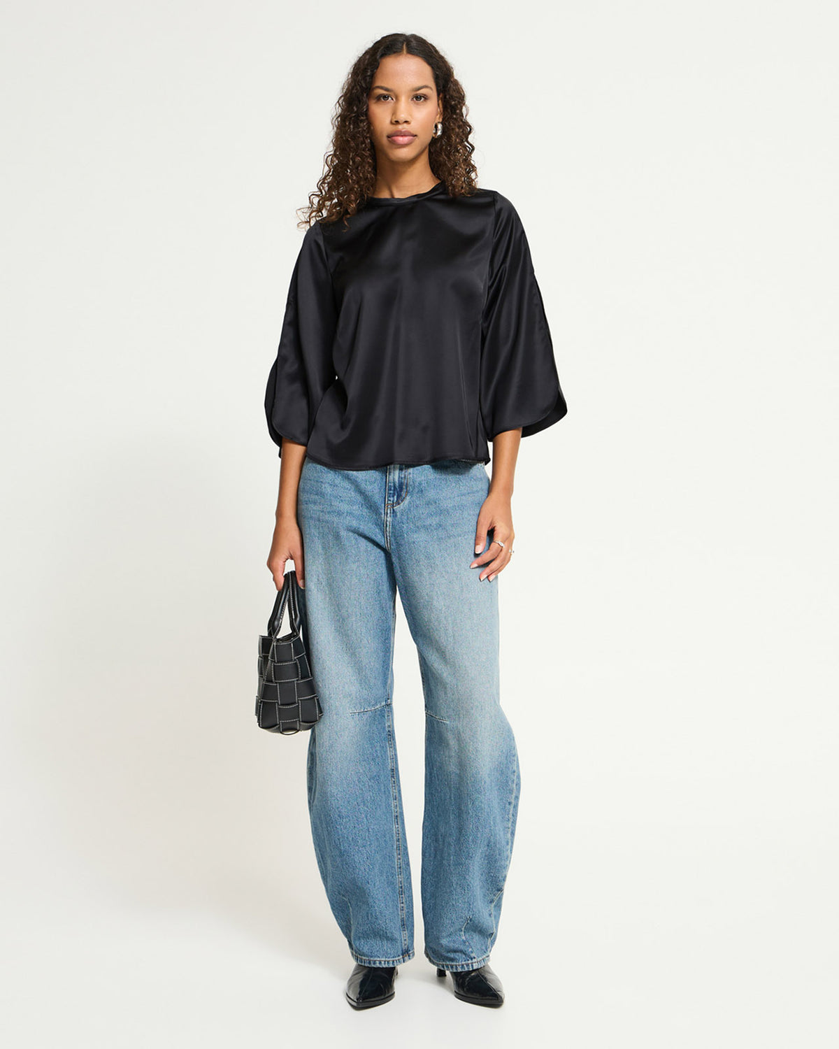 ICHI Topp Ruth Sateng MS - Black