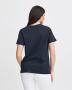 Fransa T-skjorte Zashoulder 1 Tee - Dark Peacoat