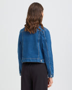 FRANSA Denimjakke Denima - Mid Blue Denim