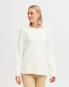 Fransa Strikkegenser Betti PU1 - Whisper White