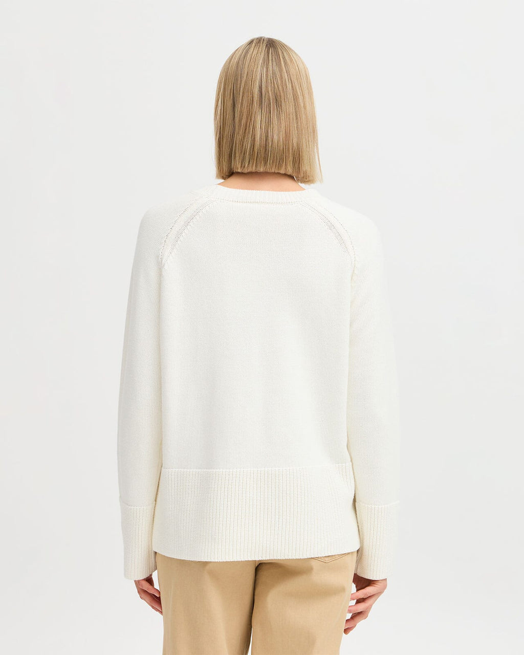 Fransa Strikkegenser Betti PU1 - Whisper White