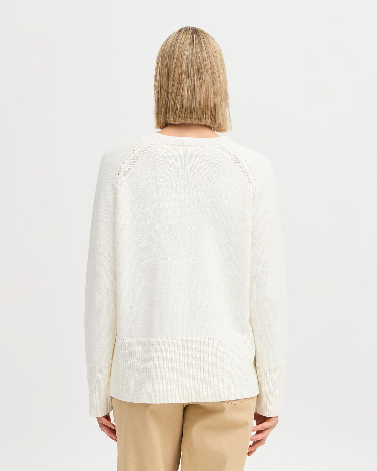 Fransa Strikkegenser Betti PU1 - Whisper White