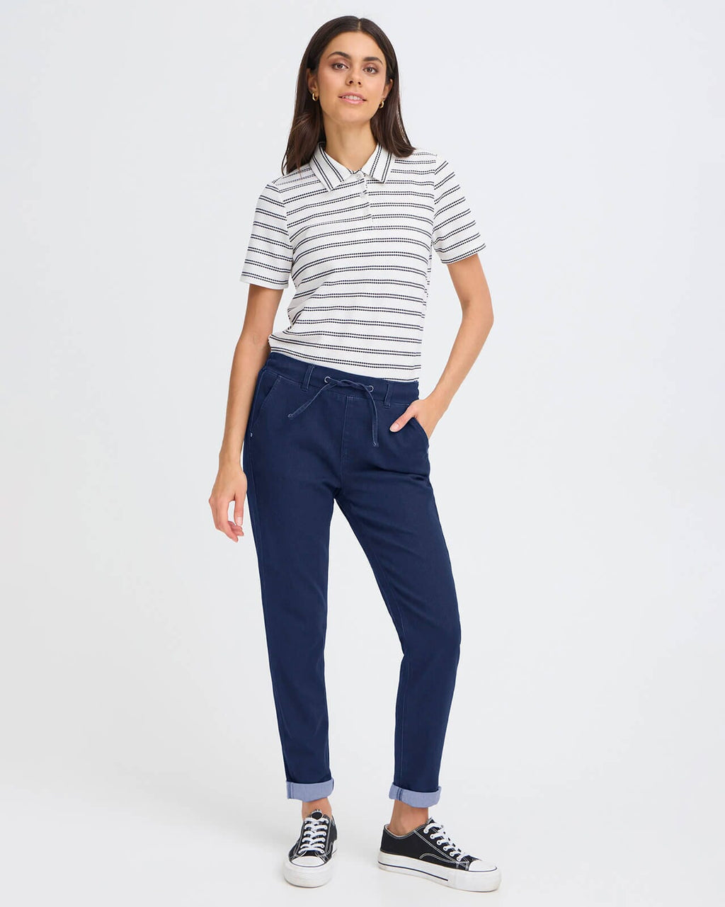 Fransa Jeans Luxe Jogg JE1 - Dark Blue Denim