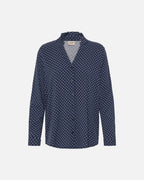 Fransa Bluse Justine SH 1 - Graphic Heart Navy