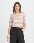 FRANSA Topp Mary - Rose Smoke Stripe