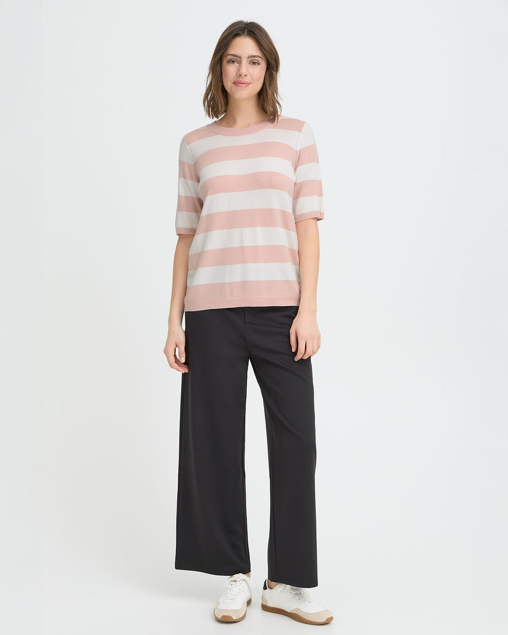 FRANSA Topp Mary - Rose Smoke Stripe