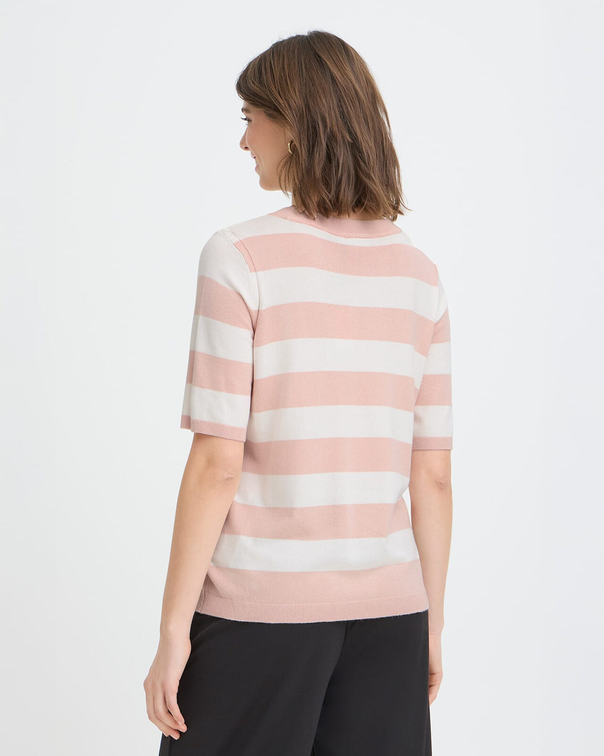 FRANSA Topp Mary - Rose Smoke Stripe