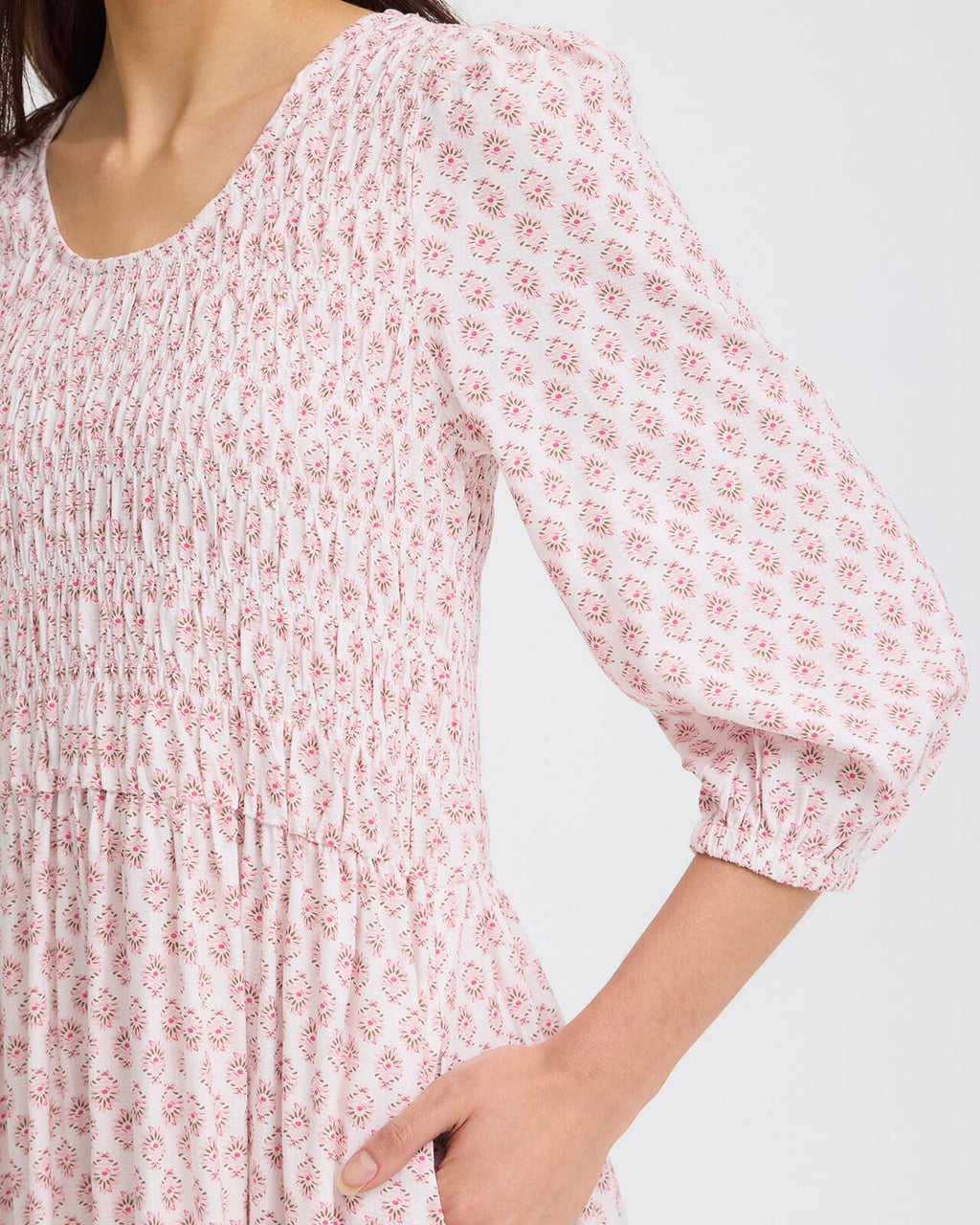 FRANSA Midikjole Laya Smock DR 2 - Lotus Wild Loom