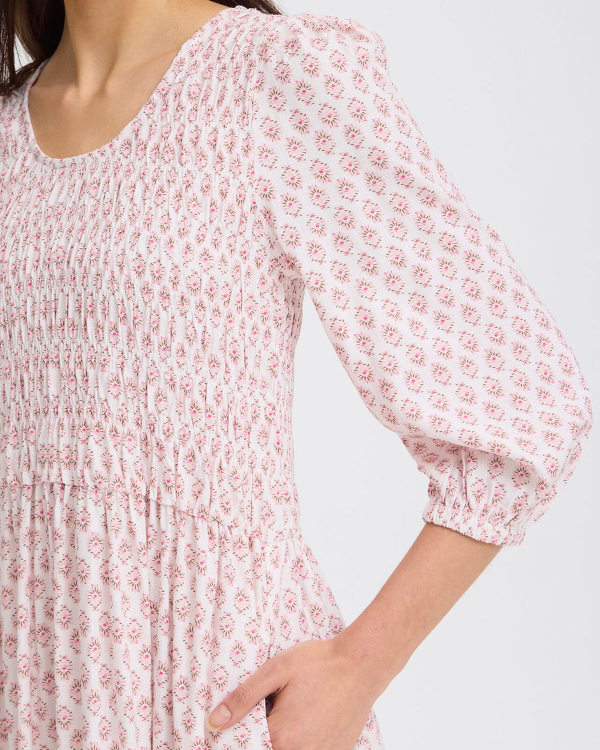 FRANSA Midikjole Laya Smock DR 2 - Lotus Wild Loom
