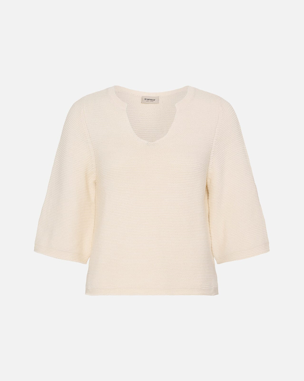 FRANSA Strikket Topp Tayloor PU 1 - Whisper White