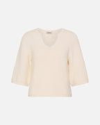 FRANSA Strikket Topp Tayloor PU 1 - Whisper White