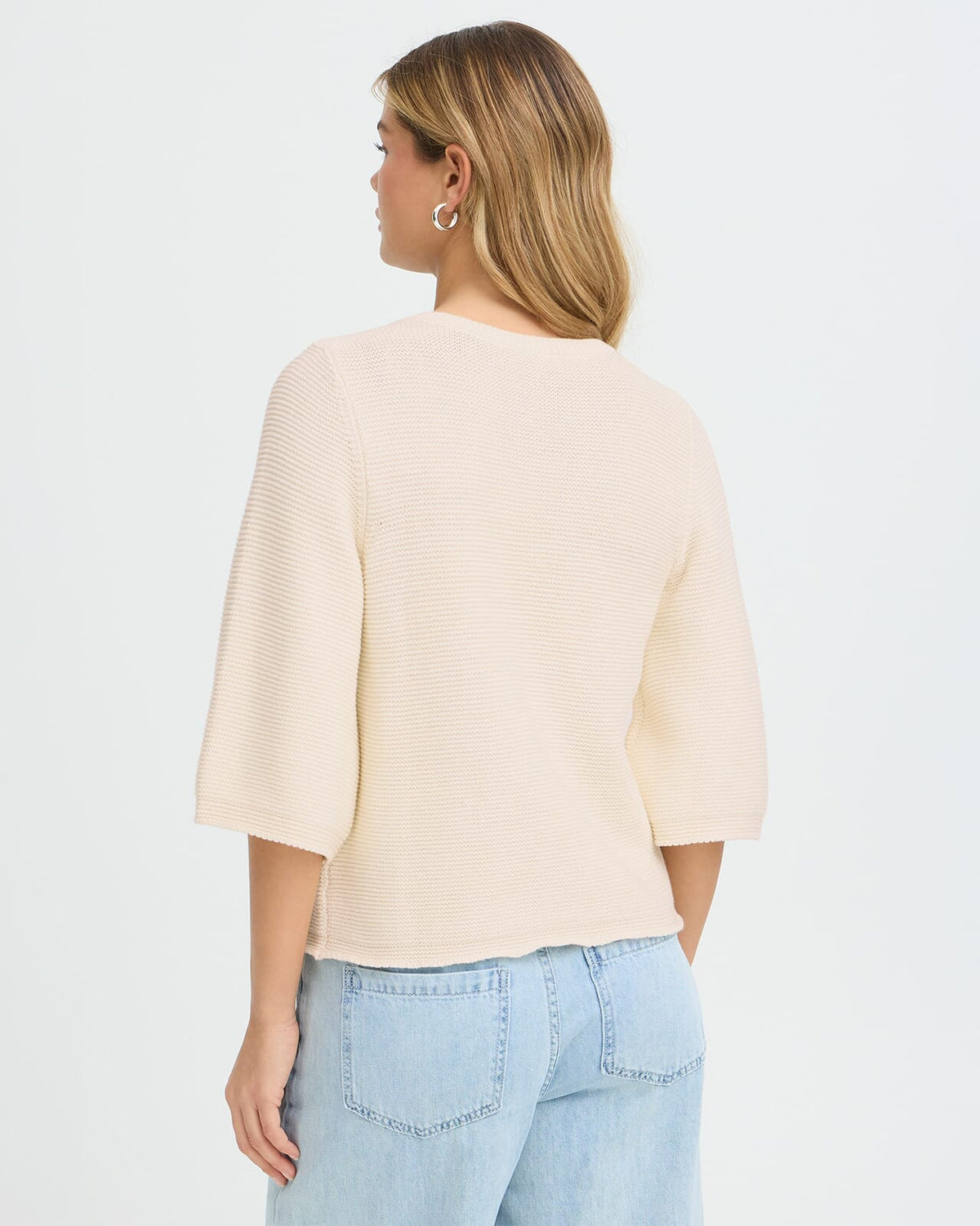 FRANSA Strikket Topp Tayloor PU 1 - Whisper White