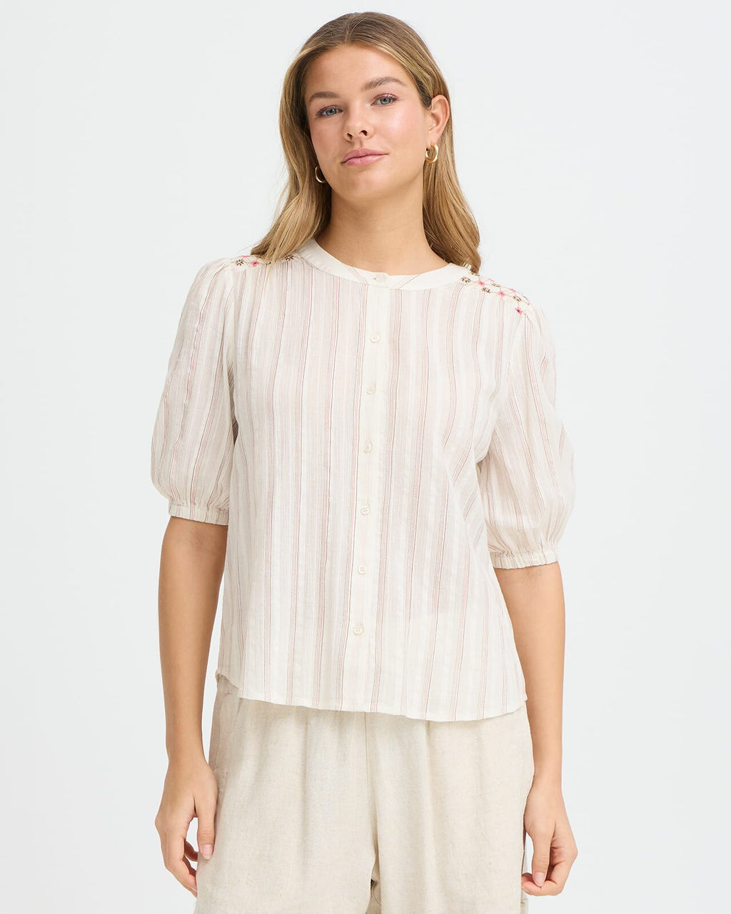 Fransa Topp Adi SH 2 - Honeysuckle Stripes