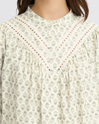 FRANSA Bluse Hita - Whispers Sage/ Wild Loom