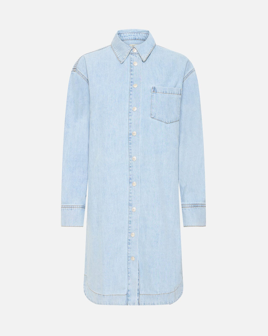 FRANSA Skjortekjole Lise Denim - Light Blue Denim