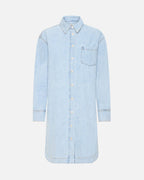 FRANSA Skjortekjole Lise Denim - Light Blue Denim