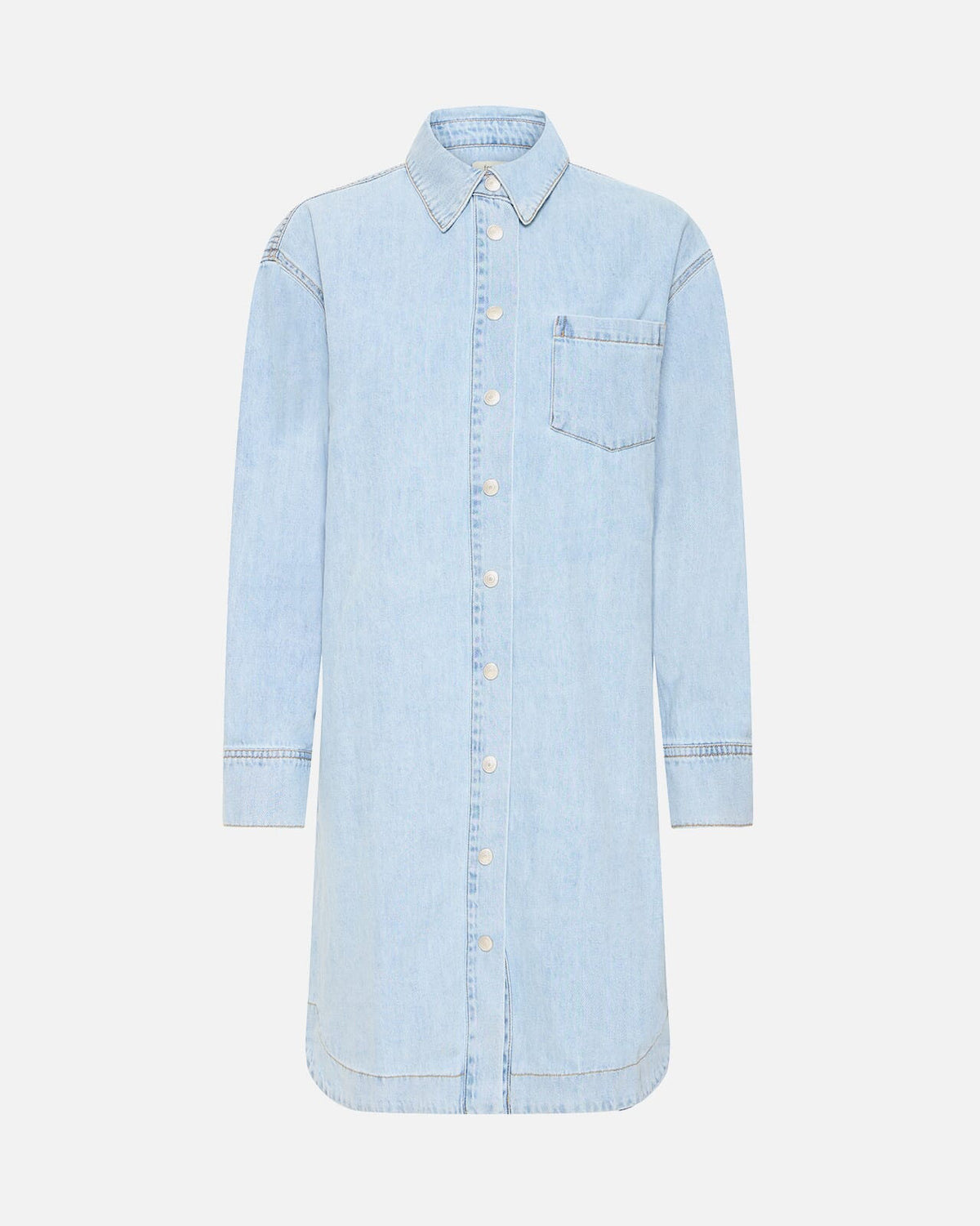FRANSA Skjortekjole Lise Denim - Light Blue Denim