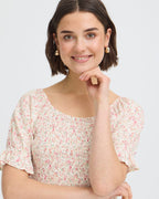 Fransa Midikjole Heat DR 3 - Pink Boho Floral