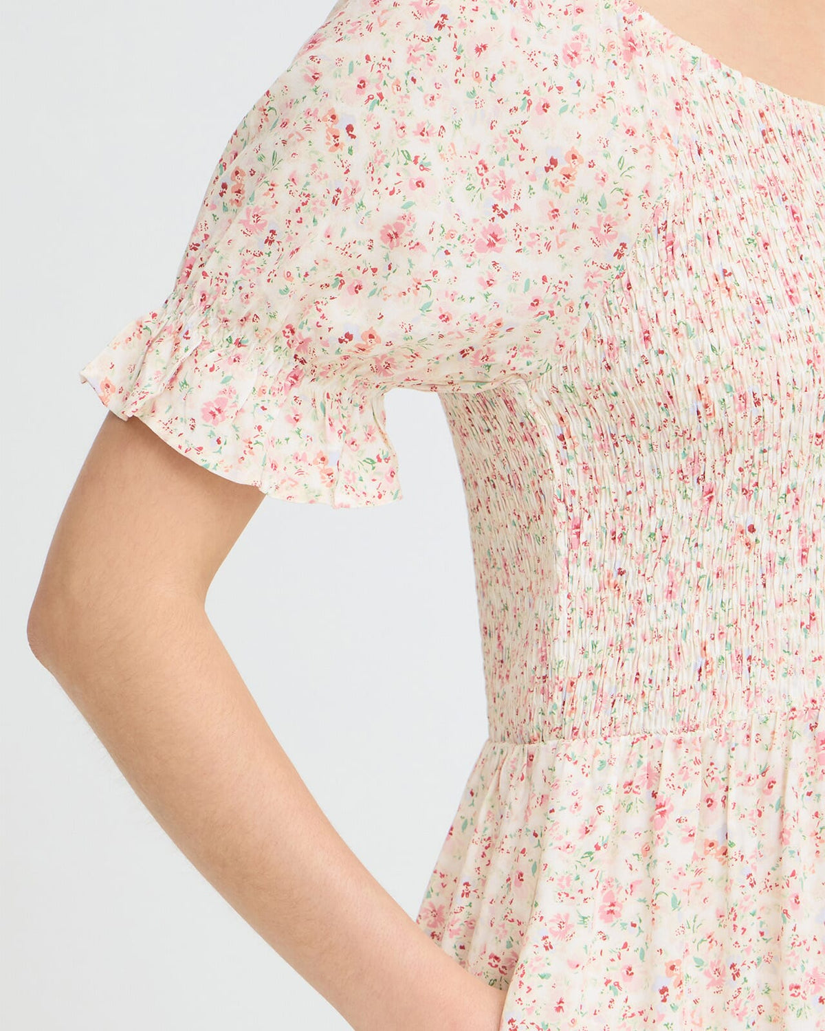 Fransa Midikjole Heat DR 3 - Pink Boho Floral