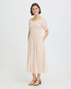 Fransa Midikjole Heat DR 3 - Pink Boho Floral