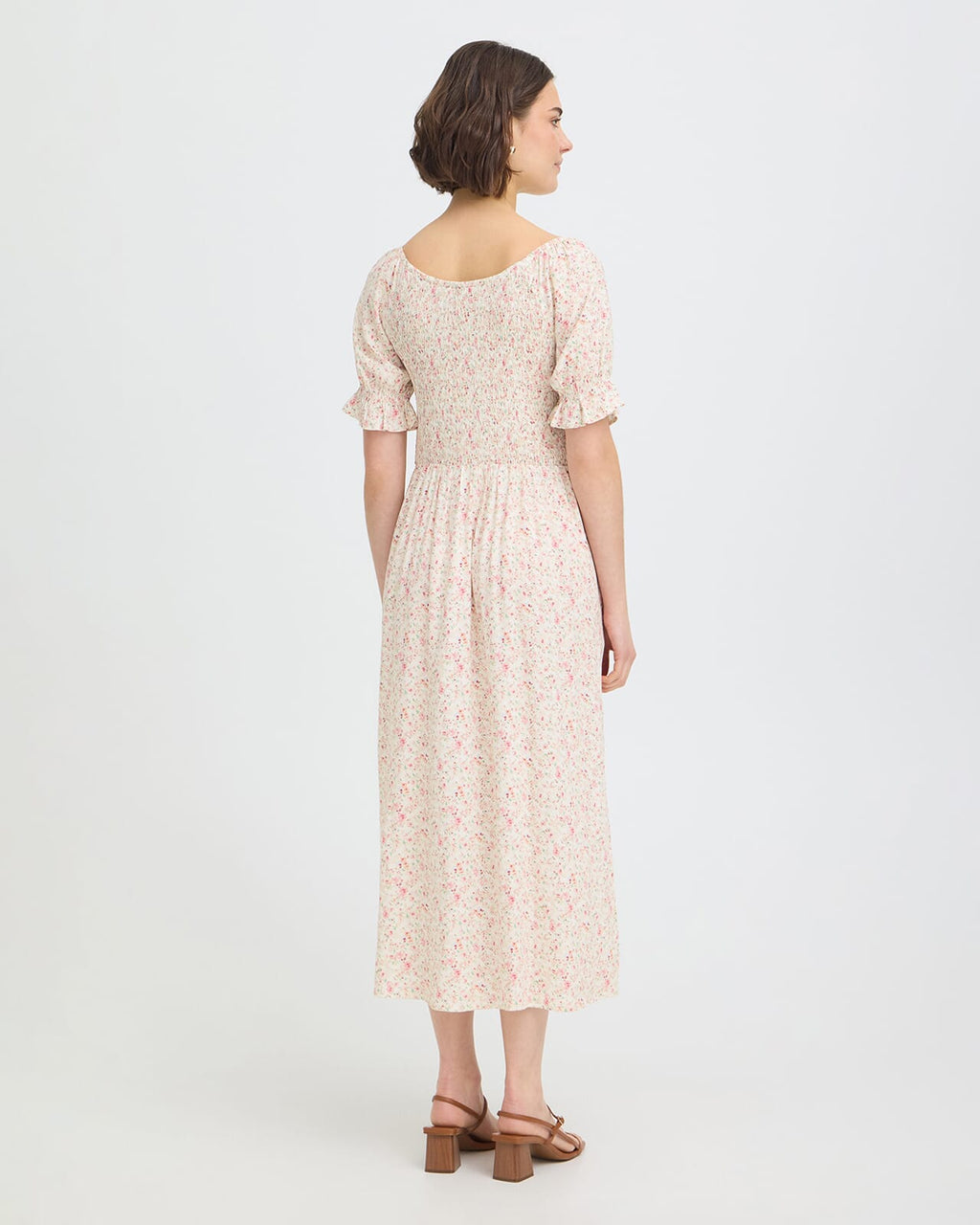 Fransa Midikjole Heat DR 3 - Pink Boho Floral