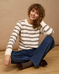 FRANSA Strikkegenser Kendra PU - Oatmeal stripe