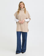 FRANSA Poncho Nanna PO - String Melange