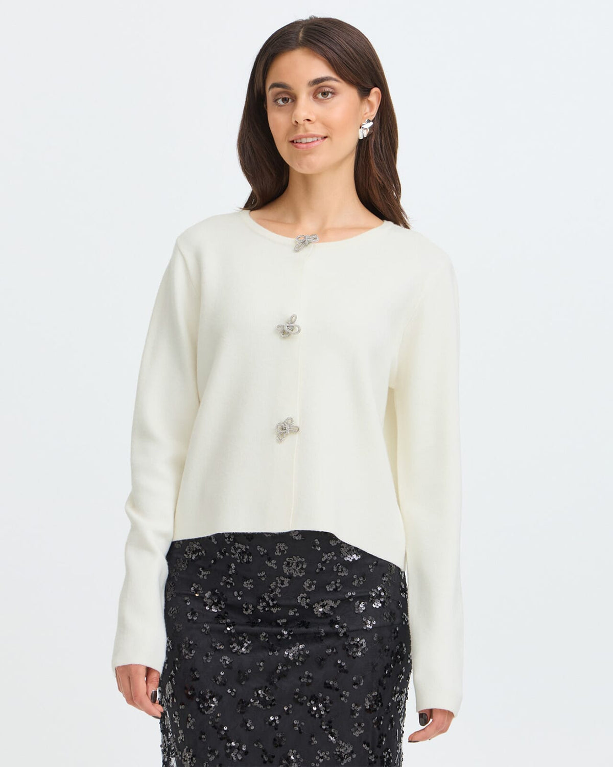 FRANSA Cardigan Sally Car 9 -  Whisper White